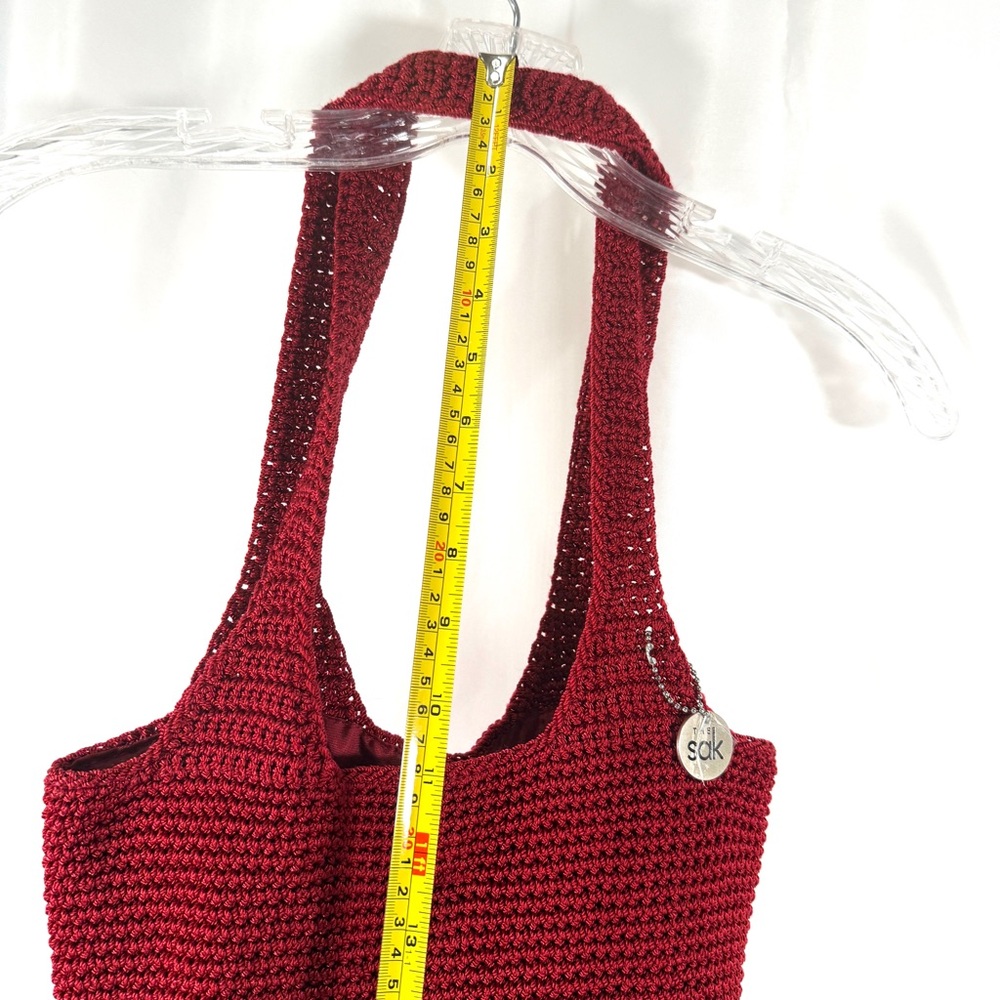 The Sak Red Crochet Tote, NWOT - Picture 3 of 10